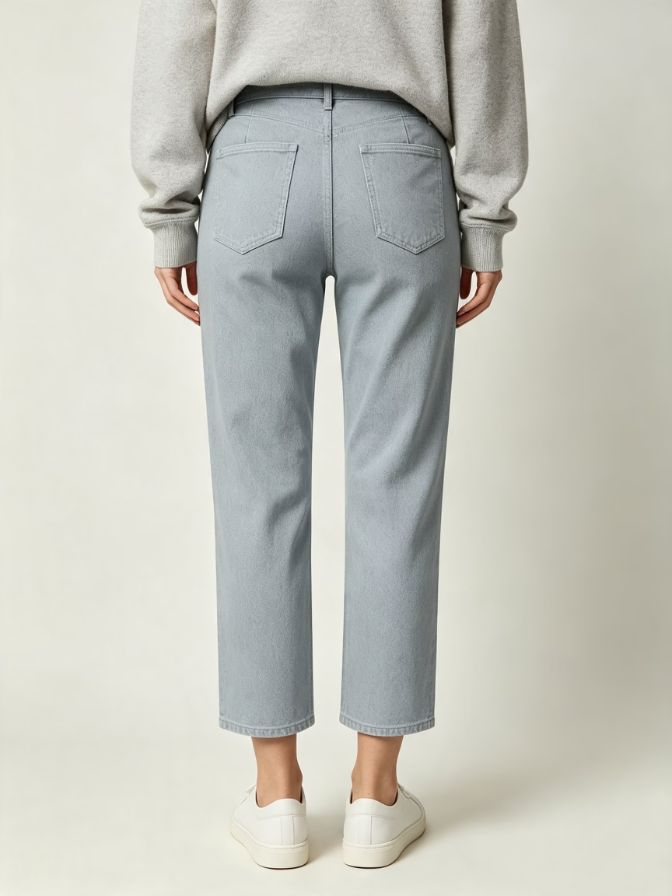 High Waist Straight Ankle Pants High Waist Straight Ankle Pants