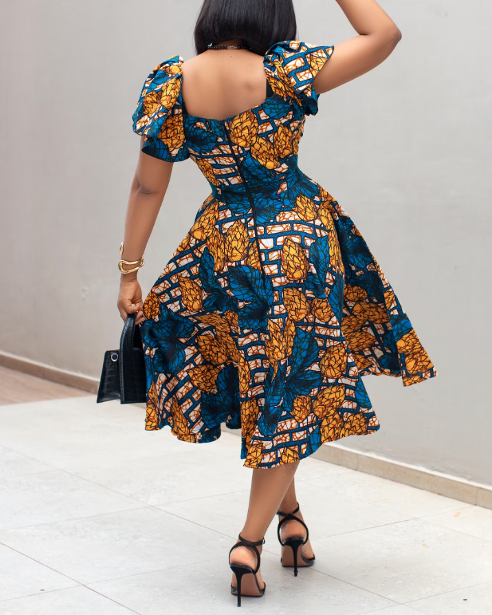 Women’s Casual Print Midi Dress