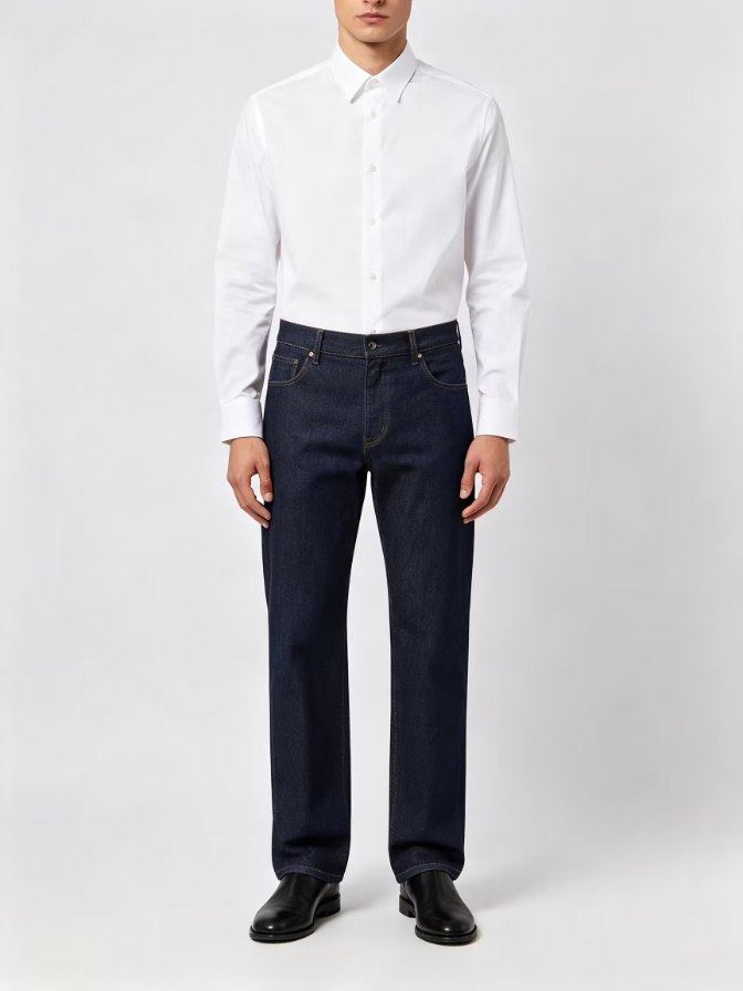 Minimalist Classic Denim Trousers
