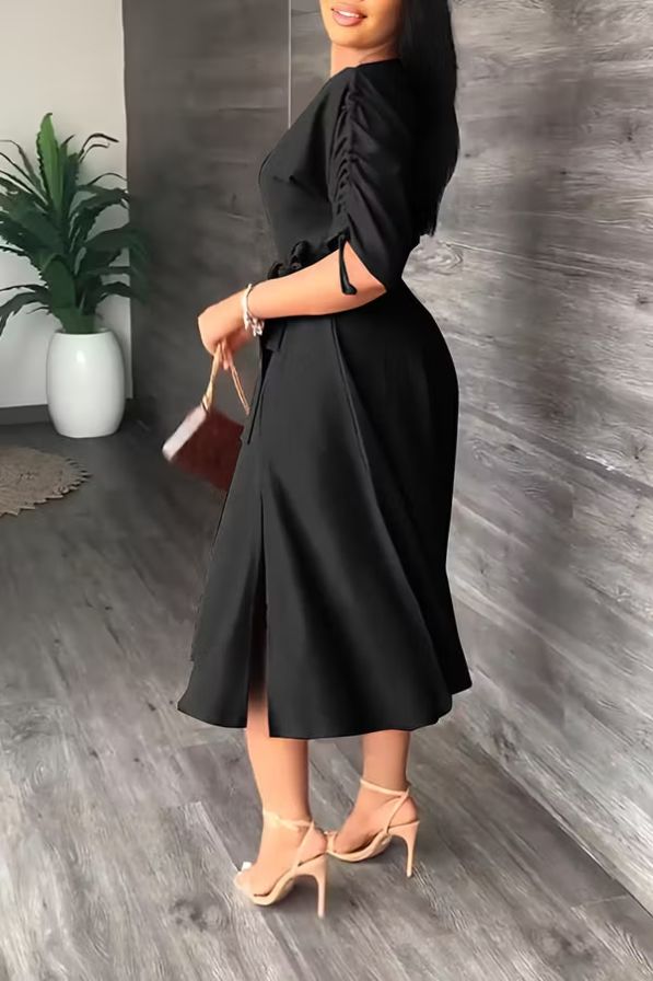 Elegant Off-shoulder Midi Dress Elegant Off-shoulder Midi Dress