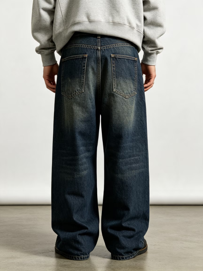 Retro Loose Baggy Denim Jeans Retro Loose Baggy Denim Jeans