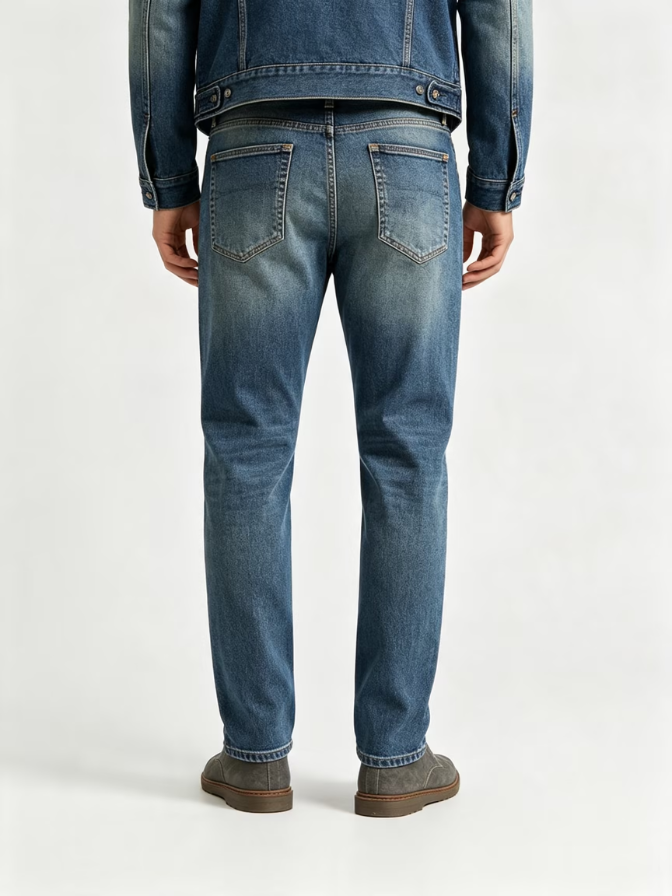 Casual Tapered Denim Trousers Casual Tapered Denim Trousers