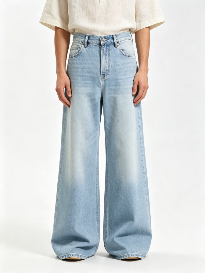 Lightweight Summer Wide Leg Jeans