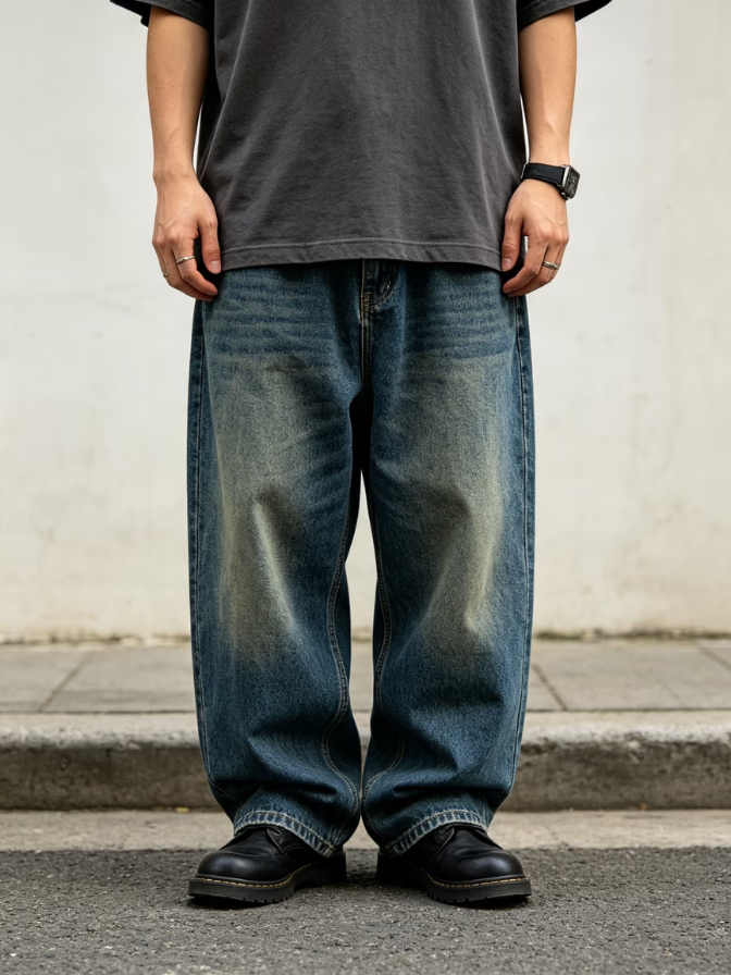 Retro Loose Baggy Denim Jeans