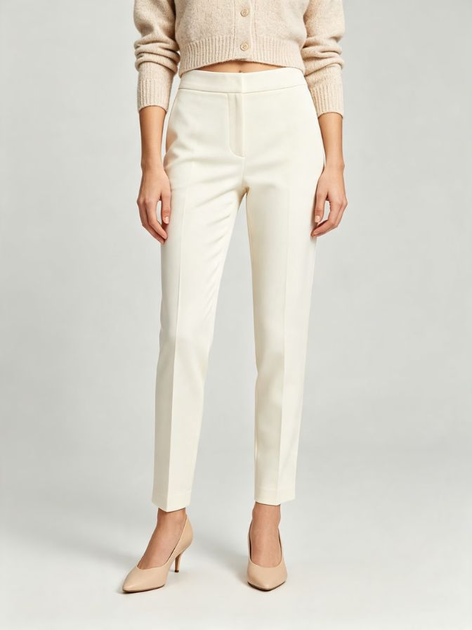 Elegant High Waist Slim Smoke Pants